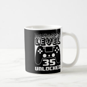 Mug 35e anniversaire pour homme niveau 35 joueur déver