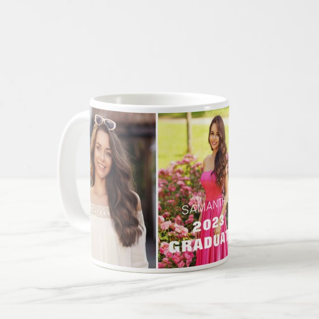 Mug 3 Collage de photos Graduation (Devant gauche)