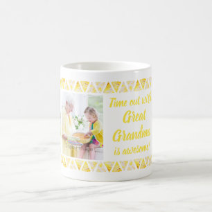 Mug 3 Collage photo, Typographie personnalisée - Grand