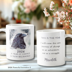 Mug 3. Corbeau 2026 Année de Changement Intention Puis