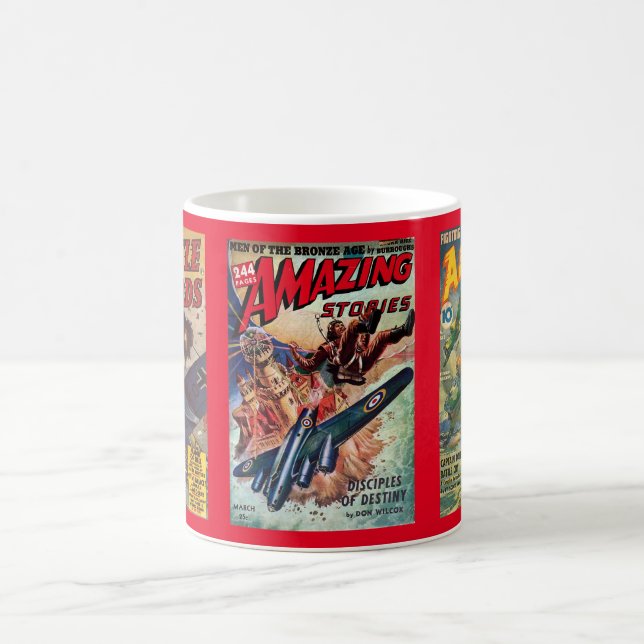 MUG 3 COUVERTURES DE MAGAZINE DE PULPE 2ÈME GUERRE MON (Centre)