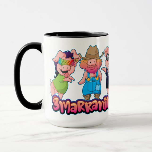Mug 3 Maranitos (cochons du Sud) (Gauche)