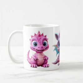 Mug 3 mignonne bouge de dragon rose pour les enfants