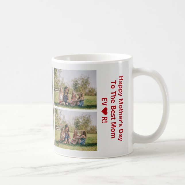 Mug 3 Photos Best Mom Ever Photo Collage Fête des mère (Droite)