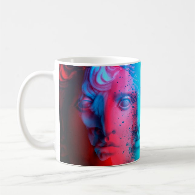 Mug 3d anaglyph effect. Covid-mutants. David Apollo. G (Gauche)