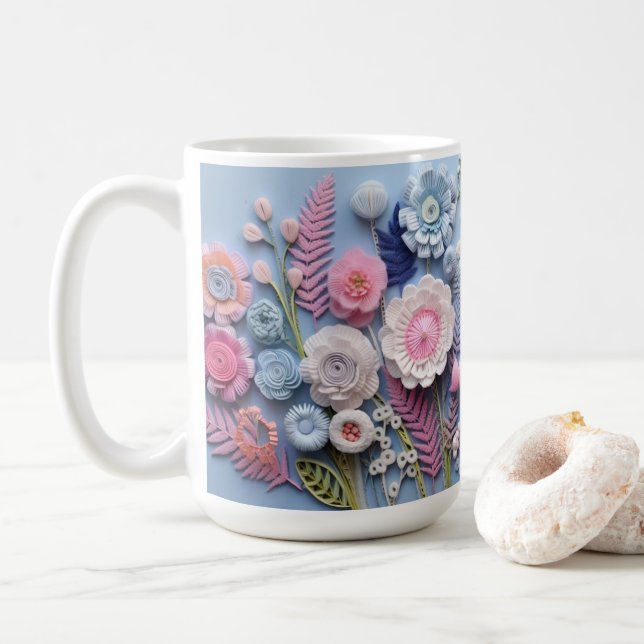 Mug 3D Flowers (Avec donut)