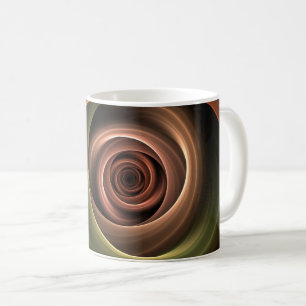 Mug 3D Spirale Abstraite couleurs chaudes Art fractal