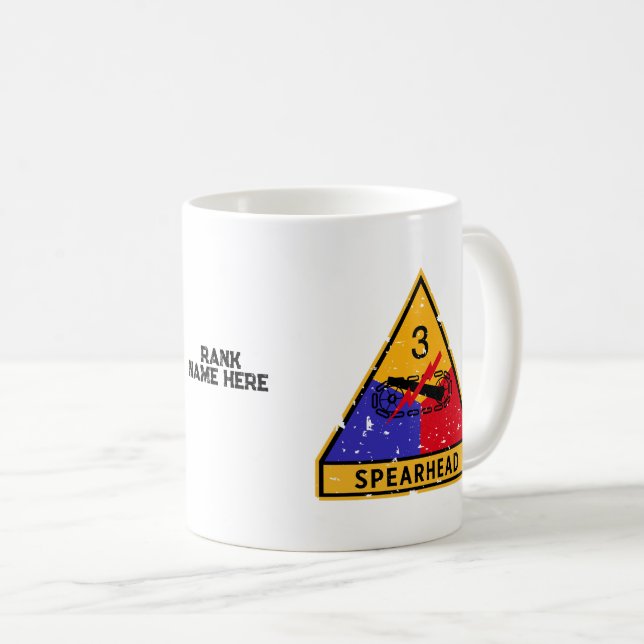 Mug 3e division blindée - " Grunge " de l'armée améric (Devant droit)