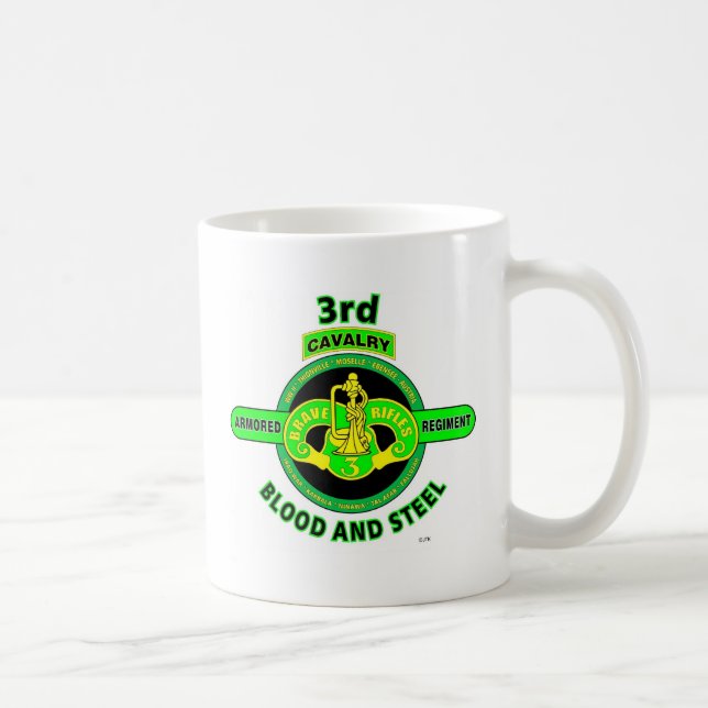 Mug 3ème Le RÉGIMENT de CAVALERIE BLINDÉE " BRAVENT (Droite)