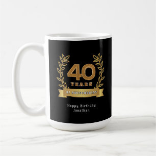 Mug 40 ans de convivialité - anniversaire personnalisé