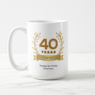 Mug 40 ans de convivialité - Customisé