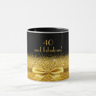 Mug 40 élégance or noir fabuleux