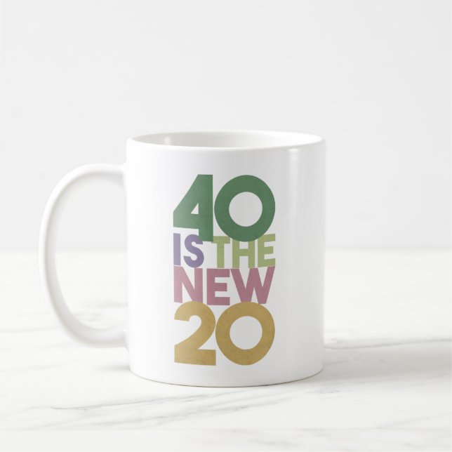 Mug 40 est le nouveau 20 - 40e anniversaire essentiel (Gauche)
