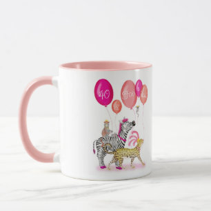 Mug 40 et Fabulous glamour animaux d'anniversaire tass