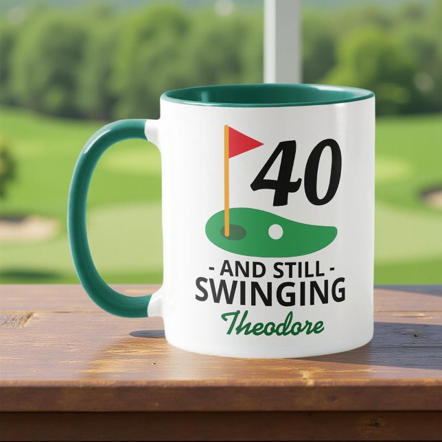 Mug 40 et toujours en mouvement, Funny 40e Anniversair (Créateur téléchargé)