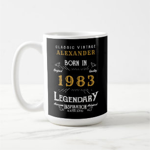 Mug 40e anniversaire 1983 Ajouter votre nom Légendaire