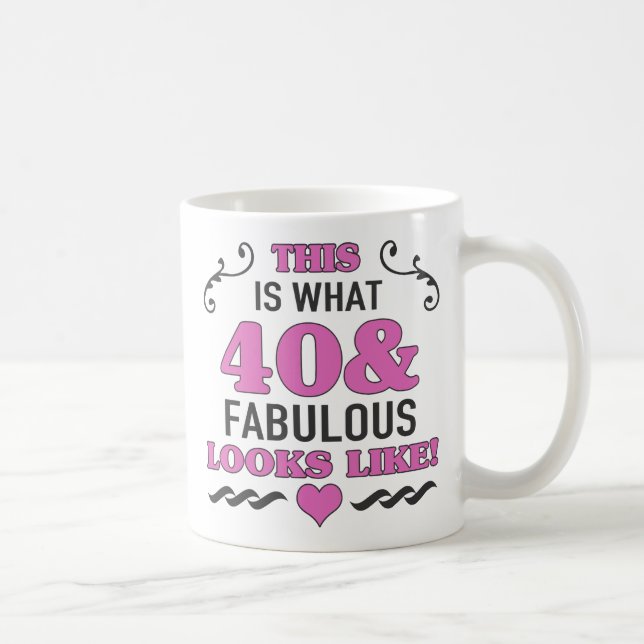 Mug 40e anniversaire Fabuleux (Droite)