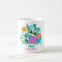 40e anniversaire floral moderne élégant coloré