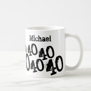 Mug 40e anniversaire Nom personnalisé