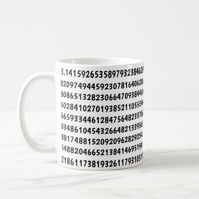 Mug 476 chiffres de pi (Gauche)