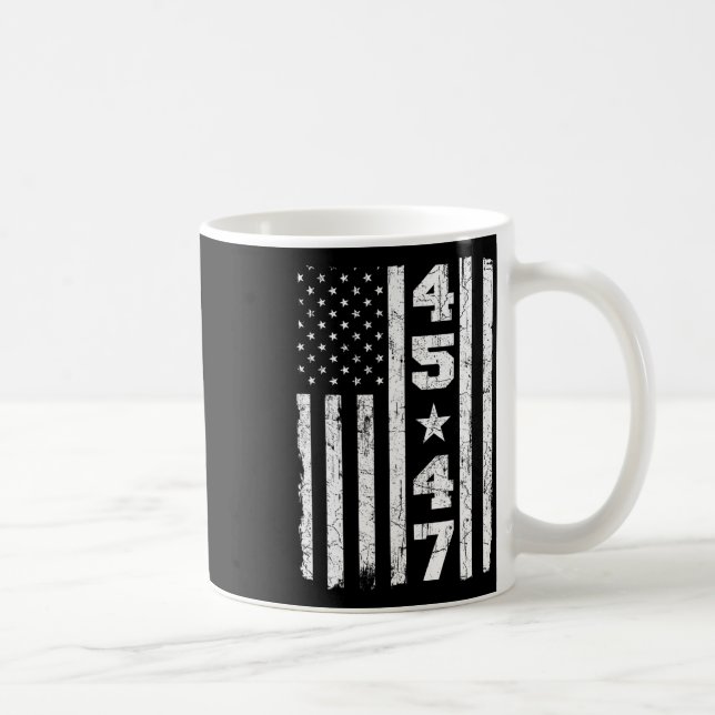 Mug 47 Trump Vintage Usa Drapeau 2024 élection préside (Droite)