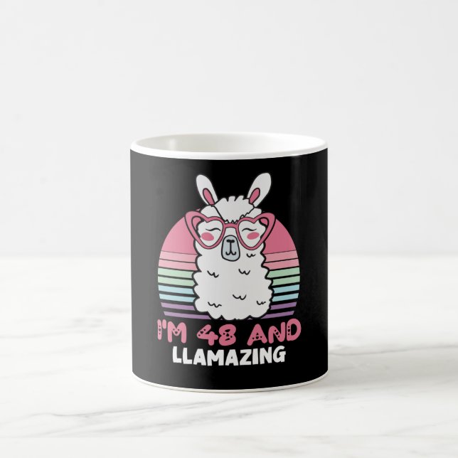 Mug 48 Year Old Bday Llamazing Llama 48th Birthday (Centre)