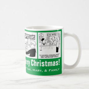 Mug 4 dessins animés sur le thème de l'opticien à pers
