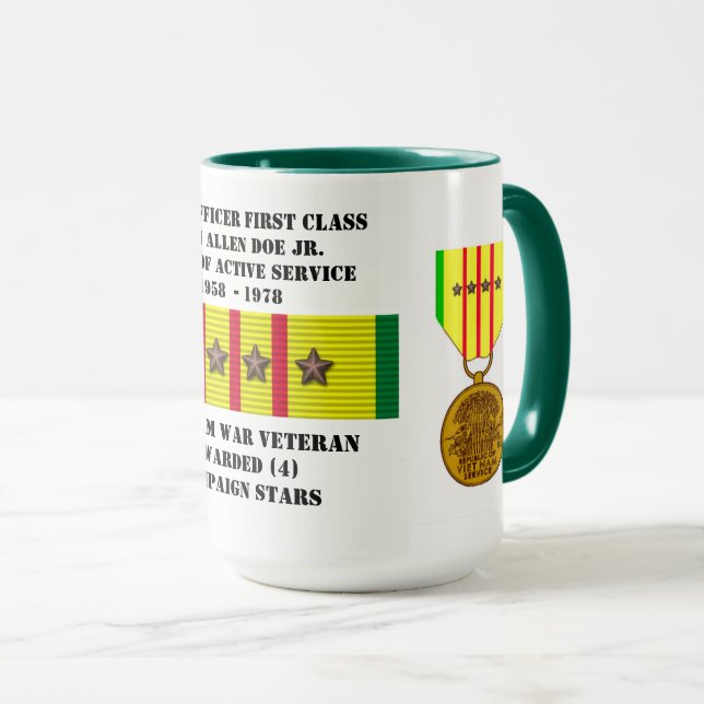 MUG 4 ÉTOILES GUERRE DU VIETNAM (Devant droit)
