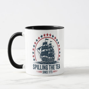 Mug 4 juillet Déverser Le Thé Depuis 1773 Quatrième De