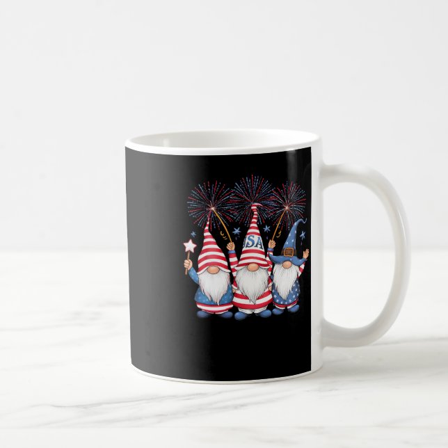 Mug 4 juillet Gnomes américains célébrant l'indépendan (Droite)