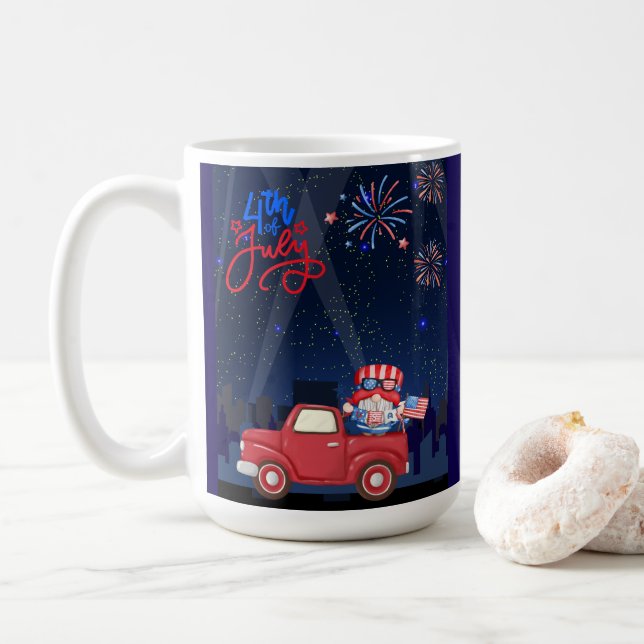 Mug 4 juillet jour d'indépendance (Avec donut)