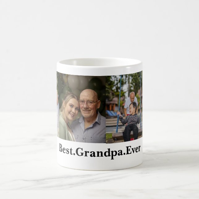 Mug 4 Photo Collage Meilleur Grand-Père Jamais (Centre)