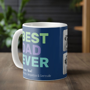 Mug 4 Photo Meilleur Père Jamais - Salutation Whimsica