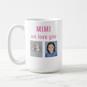 Mug 4 photos personnalisées Nous vous aimons MIMI