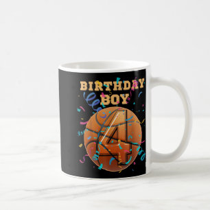 Mug 4e anniversaire garçon 4 ans de basket-ball Playe