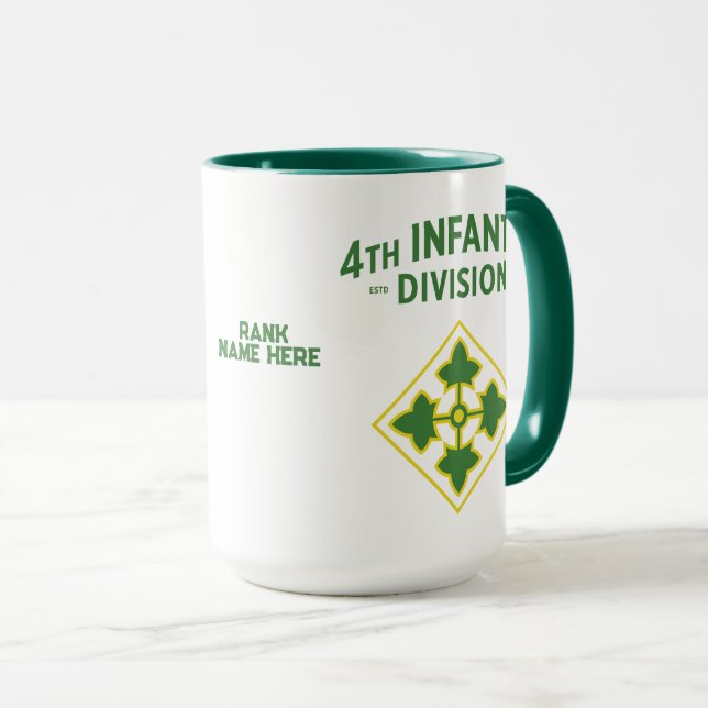 Mug 4e division d'infanterie personnalisable (Devant droit)