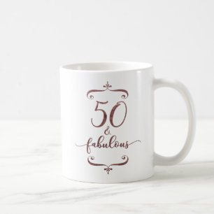 Mug "50 et anniversaire" de parties scintillantes
