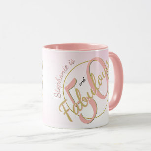 Mug 50 et fabuleuse fête d'anniversaire Black/Gold Fun