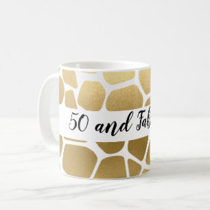 Mug 50 et fabuleuse Giraffe d'or