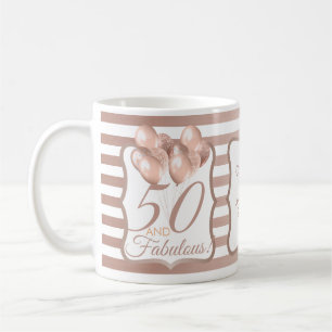 Mug 50 et fabuleux 50e anniversaire Rose Gold