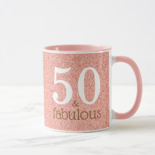 Mug 50 et fabuleux Rose Gold 50e Anniversaire rose