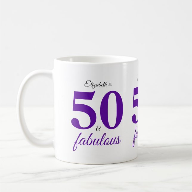 Mug 50 Et Fabuleux Violet (Gauche)