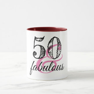 Mug 50 & Fabuleuse fête d'anniversaire