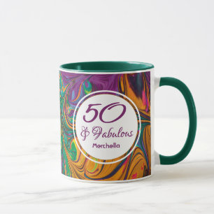 Mug 50 & Fabuleux 50e anniversaire personnalisé