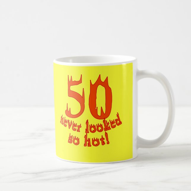 Mug 50 non jamais regardé si chaud (Droite)