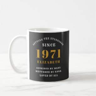 Mug 50e anniversaire 1971 Black Gold pour sa personnal