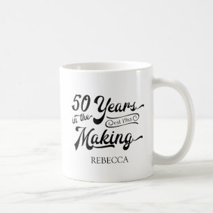 Mug 50e anniversaire 50 ans dans la fabrication person