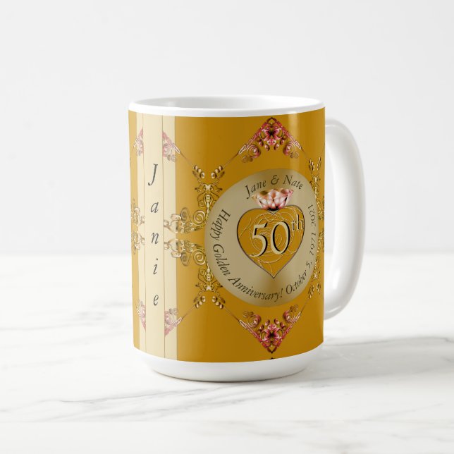 Mug 50e anniversaire du Mariage d'or (Devant droit)