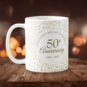 Mug 50e Anniversaire Golden Hearts