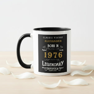Mug 50e anniversaire Légende Rétro 1976 Personnalisé e